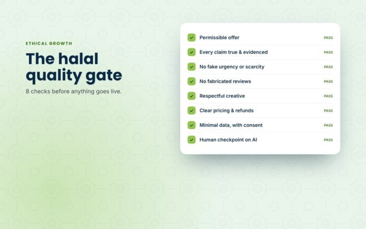 Halal marketing: the 8 checks we run before anything goes live