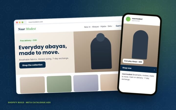 Modest-fashion store: Shopify build and Meta catalogue ads
